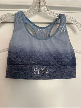 PINK Victoria's Secret Ombre Racerback Sports Bra - Light to Dark Blue